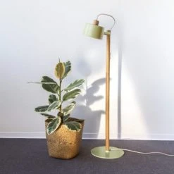 DIZY Design Lampadaires Luminaire à Poser Chêne Et Métal Laiton -Luminaires Ventes luminaire a poser chene et metal laiton 7