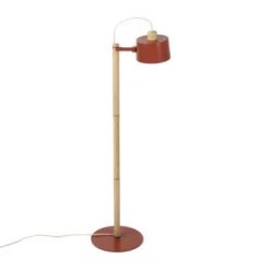 DIZY Design Lampadaires Luminaire à Poser Chêne Et Métal Blanc -Luminaires Ventes luminaire a poser chene et metal terracotta 5