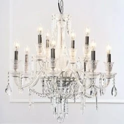 Maisons Du Monde Lustres Lustre à Pampilles En Métal Chromé -Luminaires Ventes lustre a pampilles en metal chrome 1000 5 0 177366 7