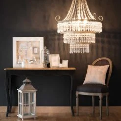 Maisons Du Monde Lustres Lustre à Pampilles En Métal Gris -Luminaires Ventes lustre a pampilles en metal gris 1000 11 8 154660 12