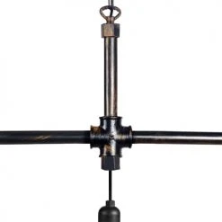 Tosel Lustres Lustre Acier Noir -Luminaires Ventes lustre acier noir 9