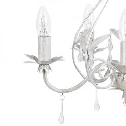 Beliani Lustres Lustre Blanc -Luminaires Ventes lustre blanc 3