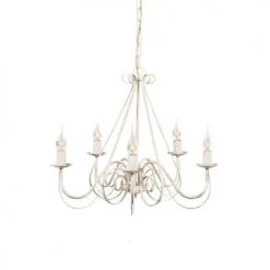 QAZQA Lustres Lustre En Acier Blanc