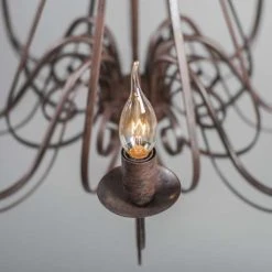 QAZQA Lustres Lustre En Acier Brun Rouille -Luminaires Ventes lustre en acier brun rouille 4