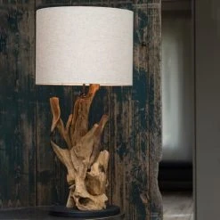 Light & Living Lampes à Poser Pied De Lampe En Bois -Luminaires Ventes pied de lampe en bois 1