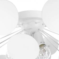 Beliani Suspensions Plafonnier Design Blanc -Luminaires Ventes plafonnier design blanc 3