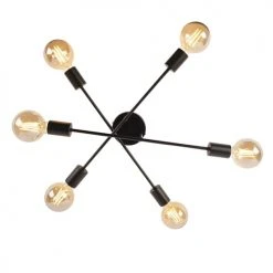 QAZQA Suspensions Plafonnier En Acier Noir -Luminaires Ventes plafonnier en acier noir 2