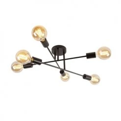 QAZQA Suspensions Plafonnier En Acier Noir -Luminaires Ventes plafonnier en acier noir 4