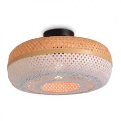 Good & Mojo Suspensions Plafonnier En Bambou Blanc D40