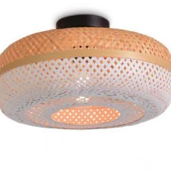 Good & Mojo Suspensions Plafonnier En Bambou Blanc D40 -Luminaires Ventes plafonnier en bambou blanc d40 4