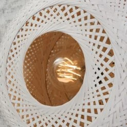 Good & Mojo Suspensions Plafonnier En Bambou Blanc D60 -Luminaires Ventes plafonnier en bambou blanc d60 2