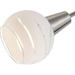 Globo Suspensions Plafonnier En Métal Argente -Luminaires Ventes plafonnier en metal argente 5