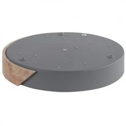 Beliani Suspensions Plafonnier En Métal LED ⌀ 31 Cm Gris Et Bois Clair -Luminaires Ventes plafonnier en metal led 31 cm gris et bois clair 3