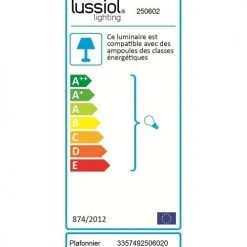 Lussiol Lighting Suspensions Plafonnier En Métal Transparent D. 24 Cm -Luminaires Ventes plafonnier en metal transparent d 24 cm 2