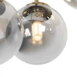 QAZQA Suspensions Plafonnier En Verre Doré/laiton -Luminaires Ventes plafonnier en verre dore laiton 3