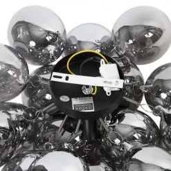 QAZQA Suspensions Plafonnier En Verre Noir -Luminaires Ventes plafonnier en verre noir 14