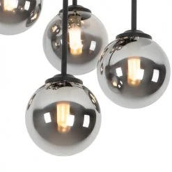 QAZQA Suspensions Plafonnier En Verre Noir -Luminaires Ventes plafonnier en verre noir 3