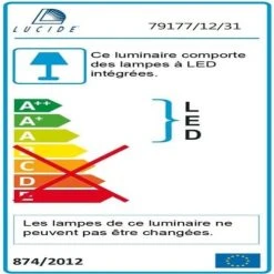 Lucide Suspensions Plafonnier LED Rond En Métal D34.5cm -Luminaires Ventes plafonnier led rond en metal d34 5cm 2