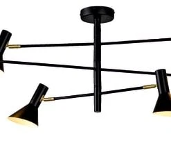 It's About Romi Suspensions Plafonnier Noir 6 Lumières