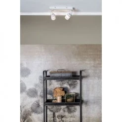 Drawer Suspensions SANDY - Plafonnier Métal Double - Couleur - Blanc Mat -Luminaires Ventes sandy plafonnier metal double couleur blanc mat 1