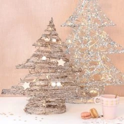 Maisons Du Monde Sapins De Noël Sapin Lumineux En Rotin H40 -Luminaires Ventes sapin lumineux en rotin h40 1000 0 36 171785 3