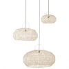Meubles & Design Suspensions Set De 3 Abat Jour En Rotin Blanc -Luminaires Ventes set de 3 abat jour en rotin blanc