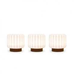 Atelier Pierre Lampes à Poser Set De 3 Lampes Dentelles 9cm Pvc Terracotta