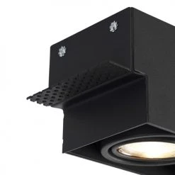QAZQA Appliques Murales Et Spots Spot à Encastrer En Acier Noir -Luminaires Ventes spot a encastrer en acier noir 3