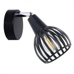 Keria Appliques Murales Et Spots Spot Mural 1 Lumières En Métal Noir -Luminaires Ventes spot mural 1 lumieres en metal noir 2