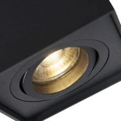 QAZQA Appliques Murales Et Spots Spot Plafond En Acier Noir -Luminaires Ventes spot plafond en acier noir 16