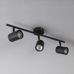 QAZQA Appliques Murales Et Spots Spot Plafond En Acier Noir -Luminaires Ventes spot plafond en acier noir 2