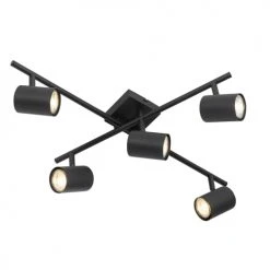QAZQA Appliques Murales Et Spots Spot Plafond En Acier Noir -Luminaires Ventes spot plafond en acier noir 31