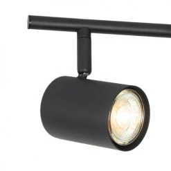 QAZQA Appliques Murales Et Spots Spot Plafond En Acier Noir -Luminaires Ventes spot plafond en acier noir 33