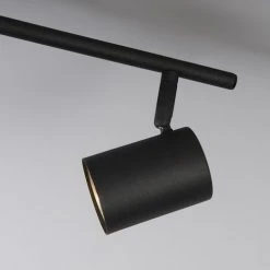 QAZQA Appliques Murales Et Spots Spot Plafond En Acier Noir -Luminaires Ventes spot plafond en acier noir 5