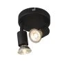 QAZQA Appliques Murales Et Spots Spot Plafond En Acier Noir -Luminaires Ventes spot plafond en acier noir 6