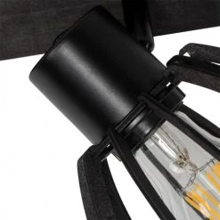 QAZQA Appliques Murales Et Spots Spot Plafond En Bois Noir -Luminaires Ventes spot plafond en bois noir 2