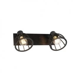 QAZQA Appliques Murales Et Spots Spot Plafond En Bois Noir -Luminaires Ventes spot plafond en bois noir 3
