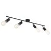 Globo Suspensions Spot Plafonnier Design Métal 4 Ampoules Noir -Luminaires Ventes spot plafonnier design metal 4 ampoules noir