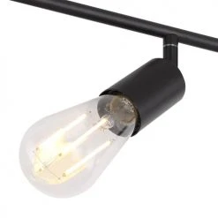 Globo Suspensions Spot Plafonnier Design Métal 4 Ampoules Noir -Luminaires Ventes spot plafonnier design metal 4 ampoules noir 2