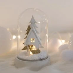 Maisons Du Monde Décorations à Poser De Noël Statuette Maisonnette Lumineuse Sous Cloche En Verre H12 -Luminaires Ventes statuette maisonnette lumineuse sous cloche en verre h12 1000 8 8 172167 5