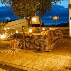 LUMISKY Lampadaires Support De Lampe Métal Gris 41CM -Luminaires Ventes support de lampe metal gris 41cm 3