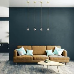 Hoopzi Suspensions Suspension 1 Fil électrique En Tissu Doré 2,5m Douille Noire -Luminaires Ventes suspension 1 fil electrique en tissu dore 2 5m douille noire 2