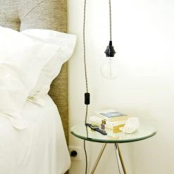 Hoopzi Suspensions Suspension 1 Fil électrique En Tissu Gentleman Chevron 3m -Luminaires Ventes suspension 1 fil electrique en tissu gentleman chevron 3m 2