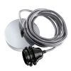 Hoopzi Suspensions Suspension 1 Fil électrique En Tissu Métal 2,5m Douille Noire -Luminaires Ventes suspension 1 fil electrique en tissu metal 2 5m douille noire