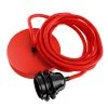 Hoopzi Suspensions Suspension 1 Fil électrique En Tissu Rouge 2,5m Douille Noire -Luminaires Ventes suspension 1 fil electrique en tissu rouge 2 5m douille noire