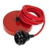 Hoopzi Suspensions Suspension 1 Fil électrique En Tissu Rouge 3m -Luminaires Ventes suspension 1 fil electrique en tissu rouge 3m