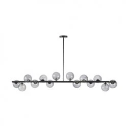 Maisons Du Monde Suspensions Suspension 14 Globes En Verre Fumé Et Métal Noir