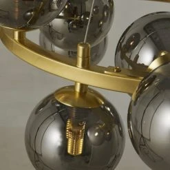Maisons Du Monde Suspensions Suspension 15 Globes En Verre Teinté Noir Et Métal Doré -Luminaires Ventes suspension 15 globes en verre teinte noir et metal dore 1000 8 16 189354 3