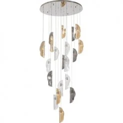 Kare Design Suspensions Suspension 21 Feuilles En Verre Et Acier