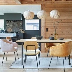 Maisons Du Monde Suspensions Suspension 3 Abat-jours En Bambou Et Support En Métal Blanc -Luminaires Ventes suspension 3 abat jours en bambou et support en metal blanc 1000 11 2 226978 2